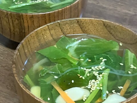 正月菜の春雨スープ